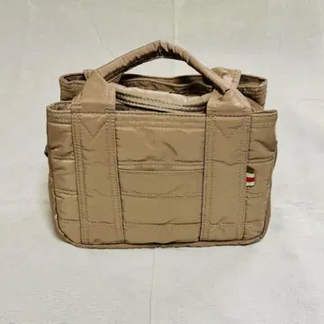 퀼팅 토트백 베이지