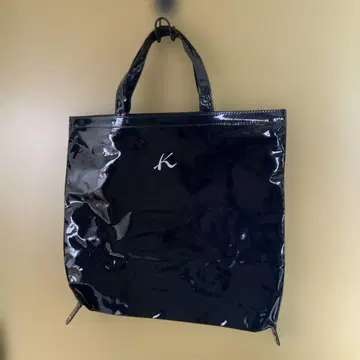 [ 새상품급 ] 키타무라 Kitamura 핸드백 토트백 에나멜 네이비