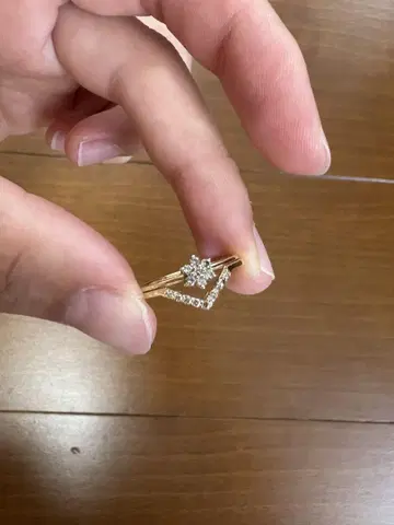새상품급 K10YG 다이아몬드 반지 세트 판매