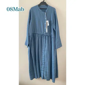 [미사용 택 포함] 08Mab 린넨 100% 긴팔 원피스