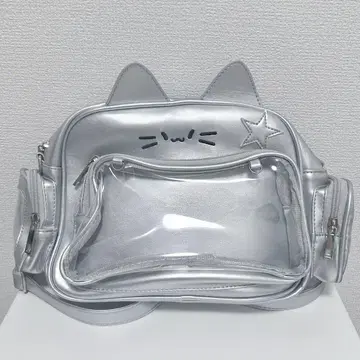 SPINNS 고양이 실버 숄더백 이타백
