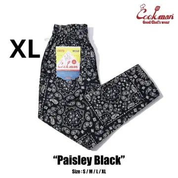 Cookman Chef Pants 셰프 팬츠 페이즐리 Black 블랙