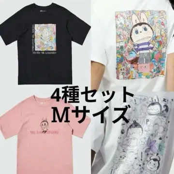 UNIQLO POPMART UT 라부부 유니클로 M 4매 세트