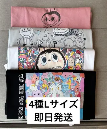 UNIQLO POPMART UT 라부부 유니클로 L 4개 세트