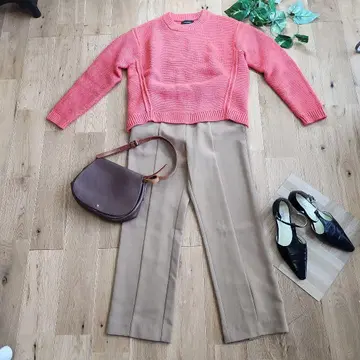 BANANA REPUBLIC FACTORY 코랄 크루넥 스웨터