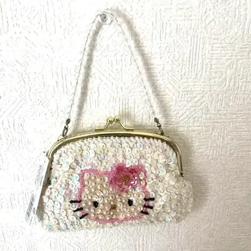 꽃 키티 스팽글 가마구치 지갑 비즈 고져스 반짝반짝 파티