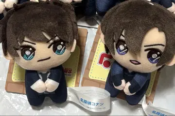 명탐정 코난  마스코트 봉제 인형 마츠다 진페이 하기와라 켄지 2종 세트