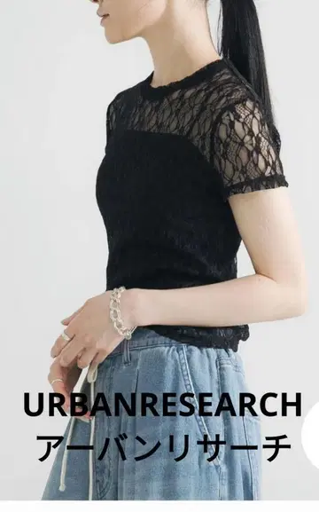 URBAN RESEARCH 어반 리서치 스트레치 레이스 Tee kbf