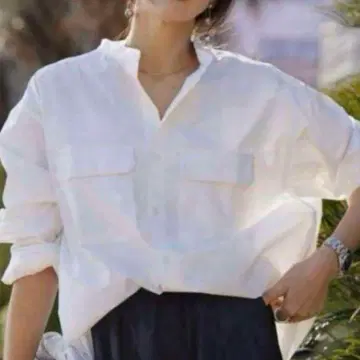 FORME 발수 빅 셔츠 히가시하라 아키 UV 컷 래쉬가드 화이트