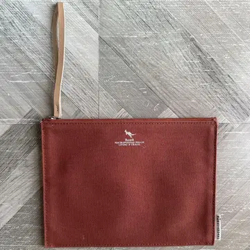 오렌지 캔버스 파우치 Made in France