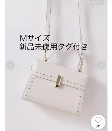 CELFORD 비쥬 스터드 미니백 M 아이보리