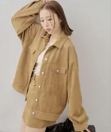 chico 루즈 데님 G재킷 카멜 미사용 새상품
