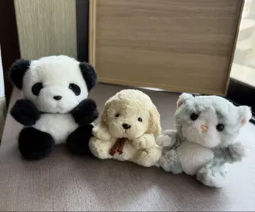 팬더 강아지 고양이 봉제 인형 3개 세트