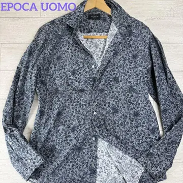[미사용급] EPOCAUOMO 에포카 올 패턴 셔츠 남성용 사이즈 48