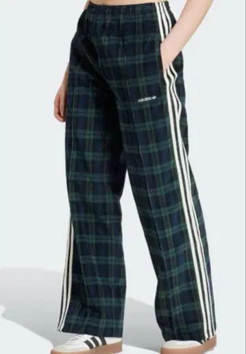 adidas originals 코듀로이 타탄 와이드 레그 팬츠