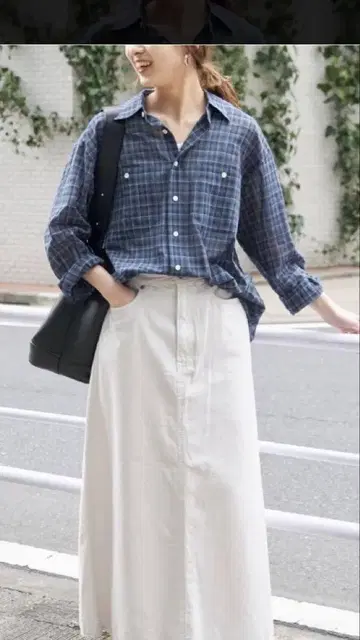 Spick&Span 코튼 보일 체크 셔츠