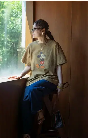 허그아워 x 아메리카나 미키마우스 티셔츠 컷소 S