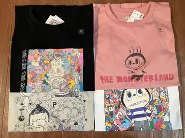 UNIQLO POPMART UT 라부부 유니클로 M 4매 세트 당일 발송
