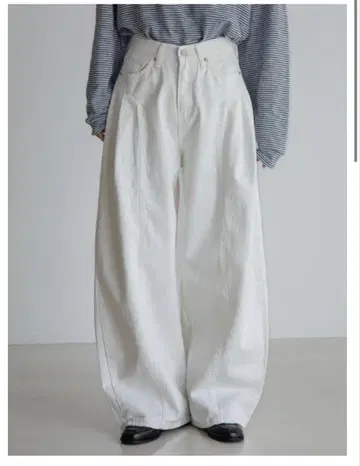 nokcha accent oval white 팬츠 데님