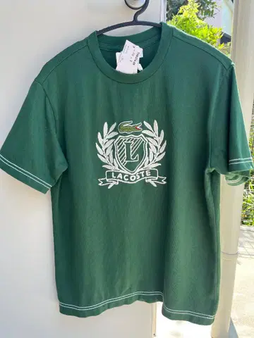 새상품 라코스테 Lacoste 핸드 스티치 그래픽 티셔츠