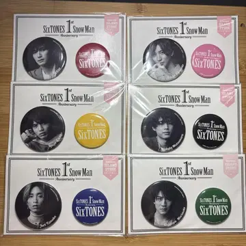 SixTONES 1st Anniversary 캔뱃지 6개 낱개 판매 가능
