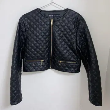 ZARA 퀼팅 가죽 자켓