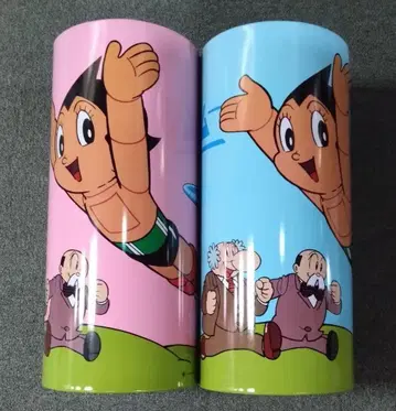 철완 아톰 쓰레기통 양철 캔 레트로 데즈카 오사무