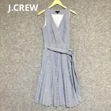 J.CREW 스트라이프 허리 리본 슬리브리스 원피스