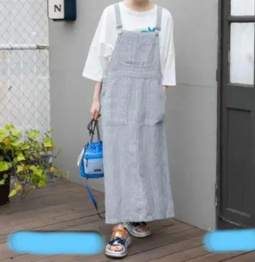 니코앤드.. 린넨 스티치 오버롤 스커트