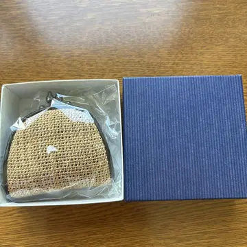 베이지 가마구치 코인 케이스