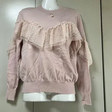 Khaki koji 택 포함 레이스 핑크 니트 새상품 펄
