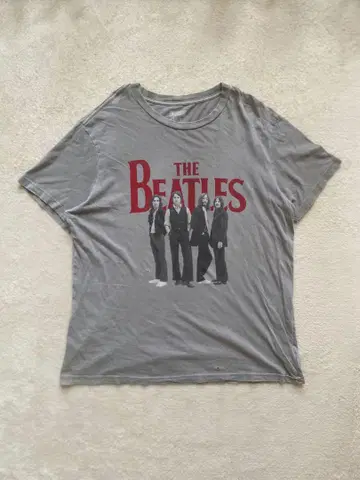 THE BEATLES 그레이 구제 의류 데미지 L