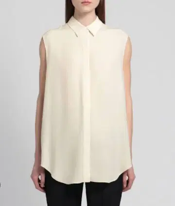 Theory24SS POWDERCREPE OS SLEEVLESS SH J