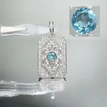 신상 고품질 천연 보석 파라이바 아파타이트 루스 0.275ct 펜던트