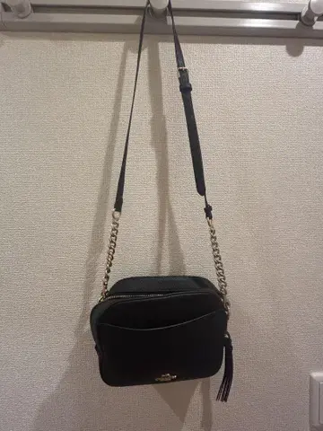 가죽 숄더백 블랙 태슬 포함