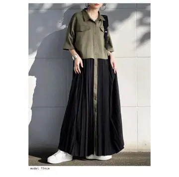 안티카 반팔 셔츠 원피스