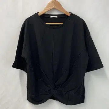 GU 지유 여성용 티셔츠 반팔 블랙 사이즈 L