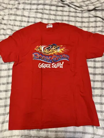 PORK CHOP GARAGE SUPPLY 티셔츠 빨간색