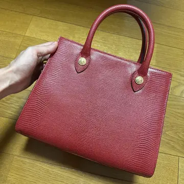 레드 크로커다일풍 핸드백