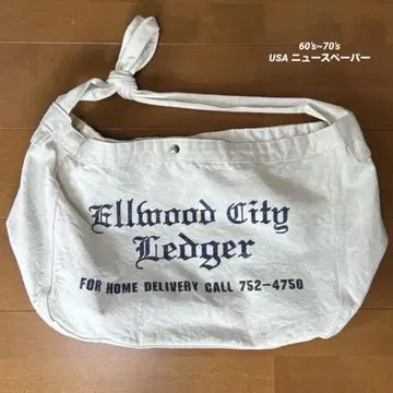[레어] 60년대-70년대 ELLWOOD CITY 뉴스페이퍼 백