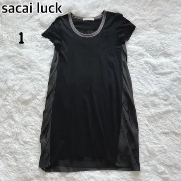 sacai luck 티셔츠 원피스 이소재 드레이프감 블랙