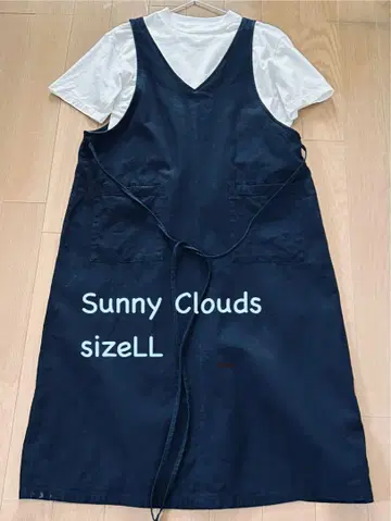 Sunny Clouds 인디고 블루 오버롤 스커트 sizeLL