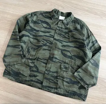 60년대 70년대 TIGER CAMO 타이거 카모 커버올 구제 의류 XL