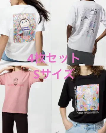 UNIQLO POPMART UT 라부부 유니클로 M 4매 세트