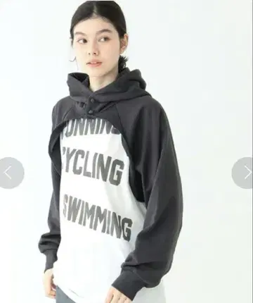 BEAMS BOY 프렌치 테리 볼레로 후드티 숏 기장