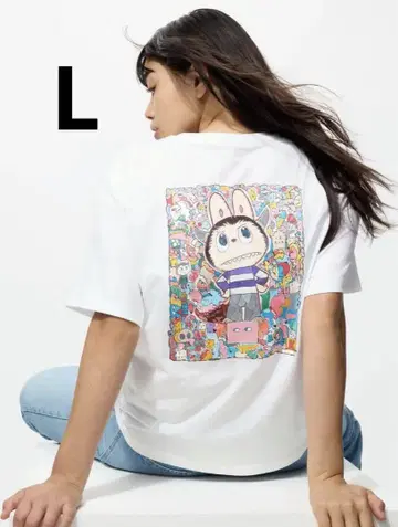 POPMART x UT 한정판 라부부 티셔츠 L 사이즈