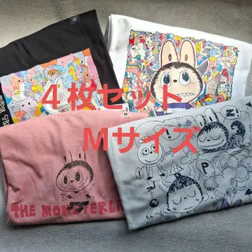 UNIQLO POPMART UT 라부부 유니클로 M 4개 세트