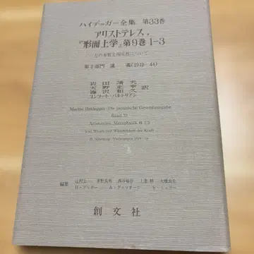 하이데거 전집 제33권