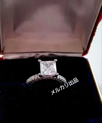 새상품급 럭셔리 스퀘어 컷 링 (큐빅 지르코니아) 하프 에터너티
