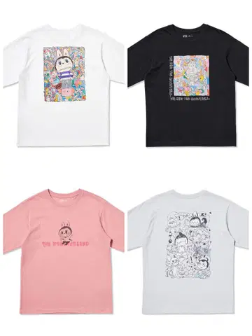 UNIQLO POPMART UT 러브부 유니클로 S 4매 세트